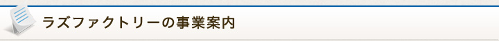 ラズファクトリーの事業案内